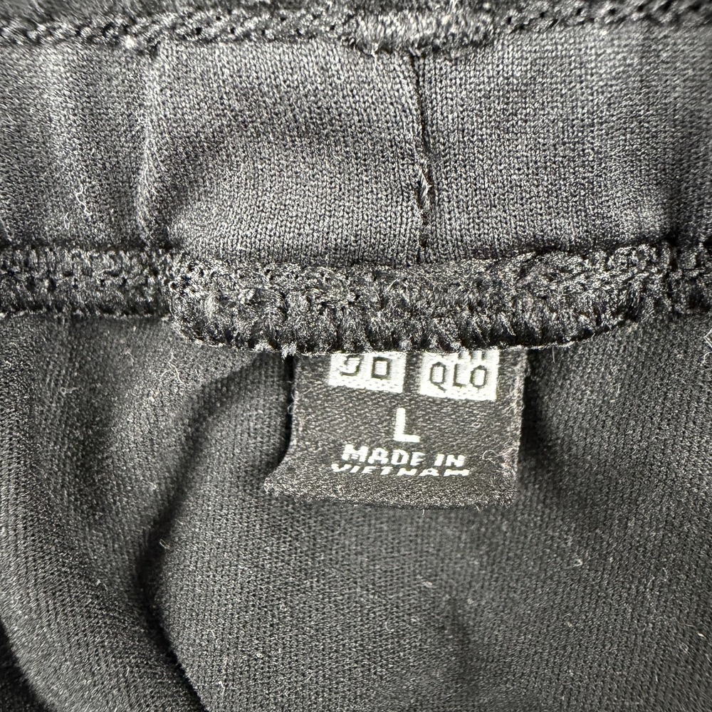 Uniqlo Jogger Pants Mens Large Black Woven Elastic Performance Pocket Running - Picture 3 of 7